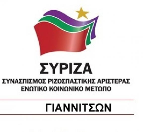 Αποτέλεσμα εικόνας για συριζα γιαννιτσων